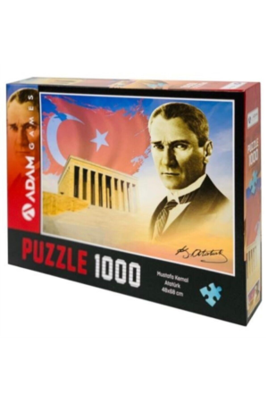 Puzzle Yapboz Mustafa Kemal Atatürk 1000 Parça Puzzle (48x68) Türkçe Kitap